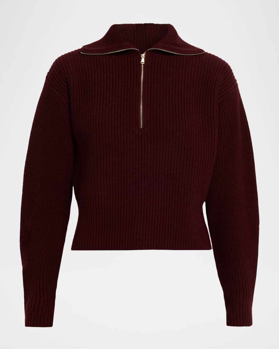 Wool-Cashmere Quarter-Zip Sweat